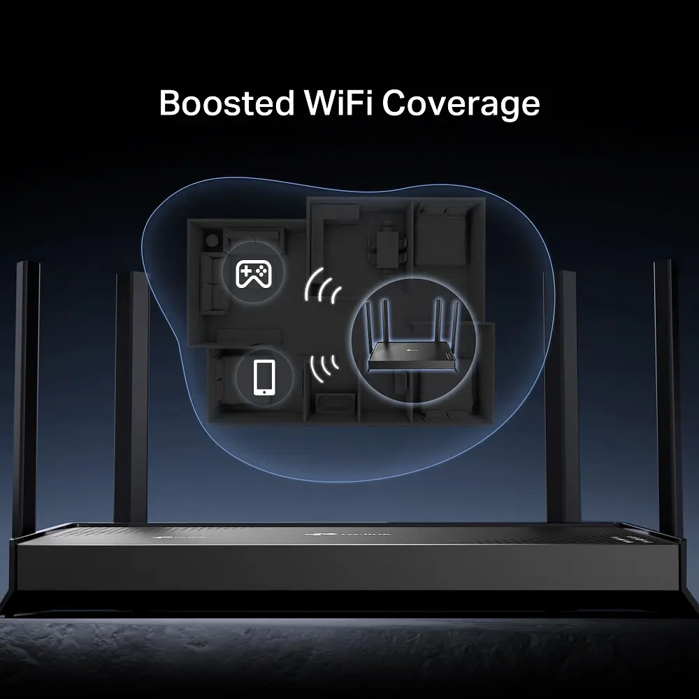 Роутер беспроводной Wi-Fi - TP-Link Archer BE220 черный - фото 6