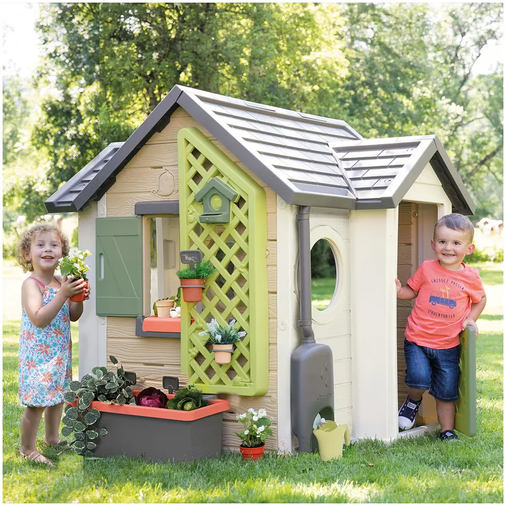 Будинок Smoby Life Садовий з кашпо та годівничкою 132х128х135 см (7600810408) - фото 6