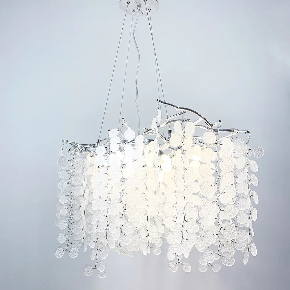 Підвісна люстра в хромі у видовженому корпусі Line.F Довжина 120 см - фото 2