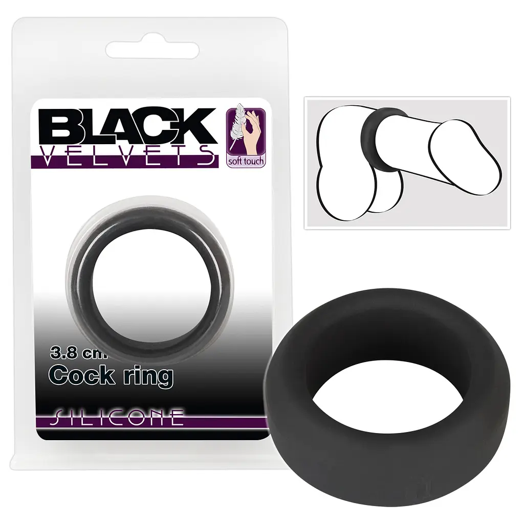 Ерекційне кільце Black Velvets чорне - фото 2
