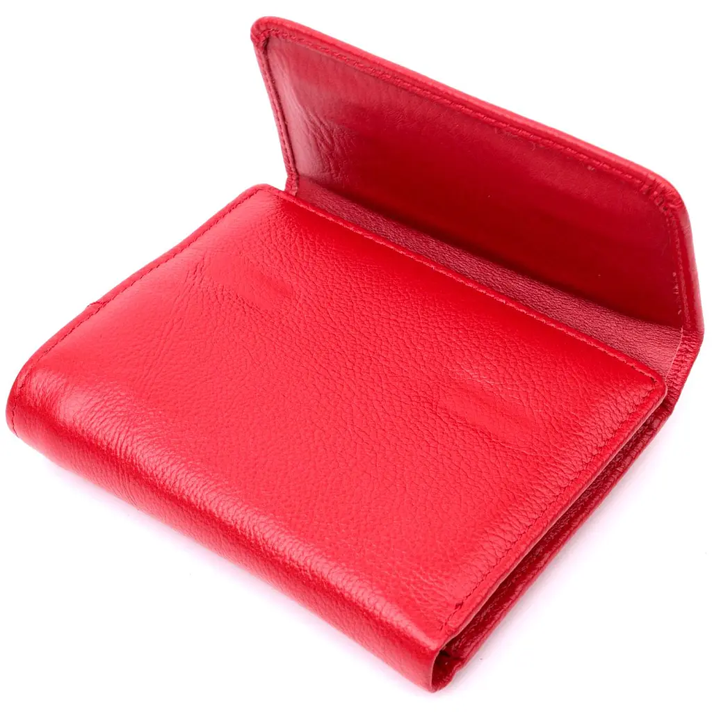 Яскравий жіночий гаманець з монетницею з натуральної шкіри ST Leather 19493 червоний - фото 8