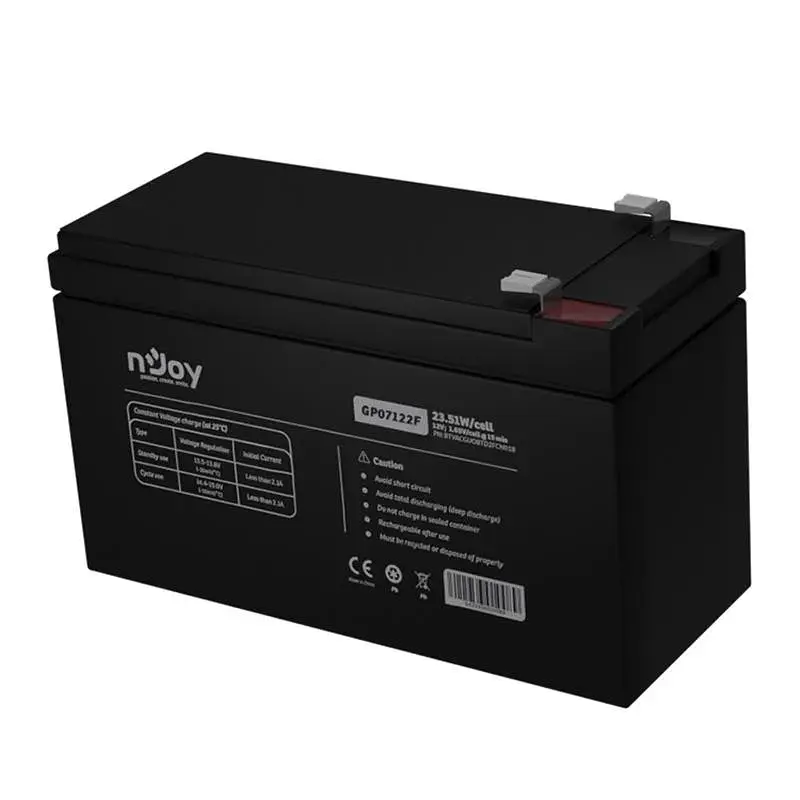 Батарея до ДБЖ nJoy 12V 7Ah (BTVACGUOBTD2FCN01B) AGM (GP07122F) - фото 2