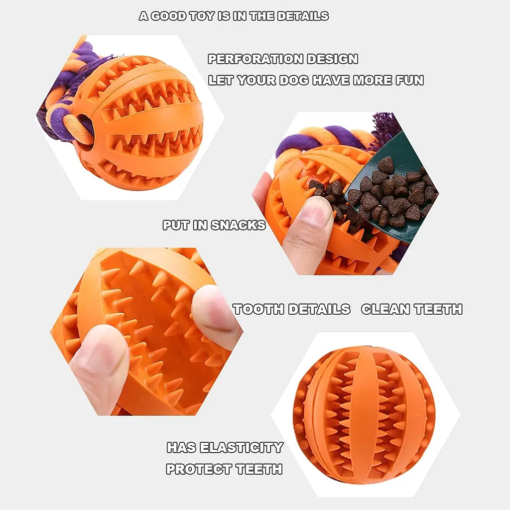 Іграшка для собак Derby Rubber Dog Chew Toy with Rope - фото 6