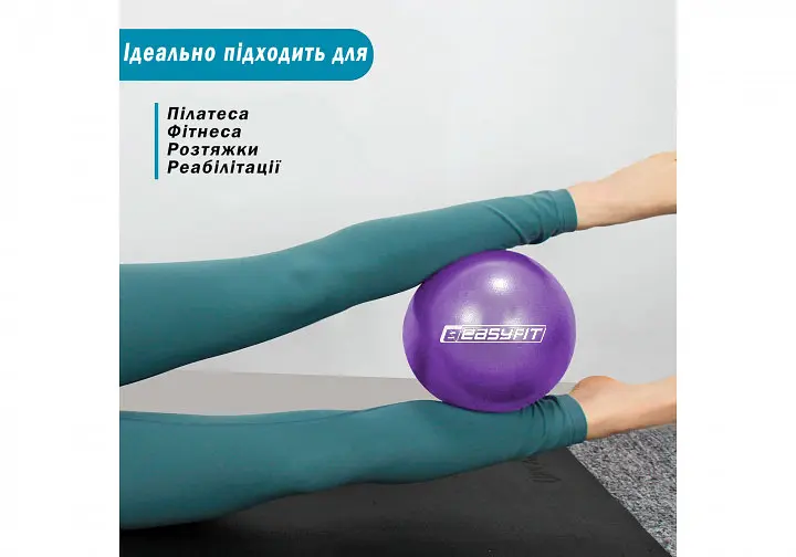 М'яч для пілатеса EasyFit 25 см фіолетовий (EF-1221) - фото 2