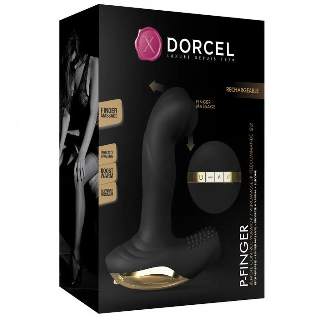 Масажер простати Dorcel P-Finger, 13.5 см чорний - фото 6