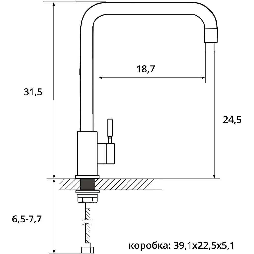 Змішувач кухонний Platinum NS02B сірий мусон - фото 6