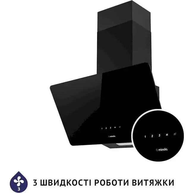 Витяжка Minola HVS 5224 BL 700 LED чорна - фото 6