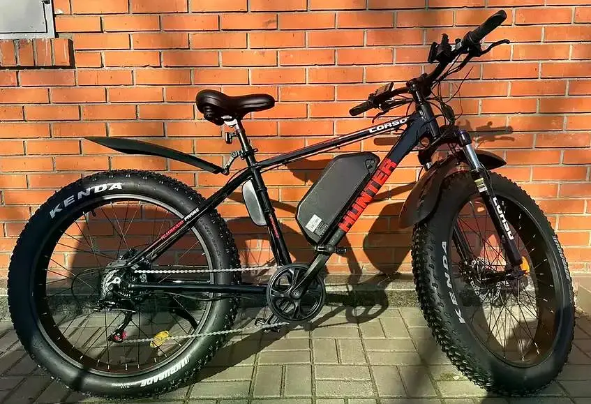 Електровелосипед Corso HUNTER 26 дюймів (500W, 48V, 15Ah) Чорно-Червоний - фото 4