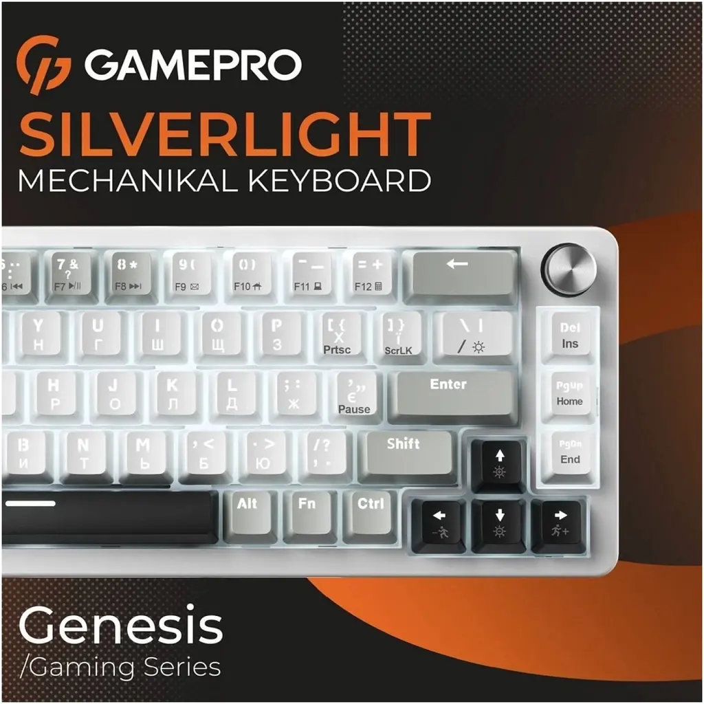 Клавіатура GamePro Genesis Silverlight MK116 USB UA Grey (MK116) - фото 5
