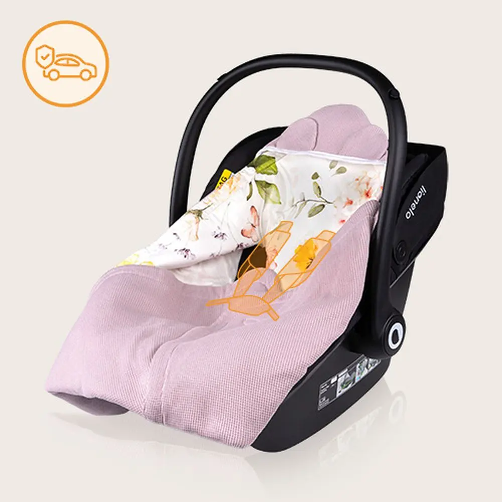 Ковдра для люльки Lionelo Travel Swaddle Blanket pink flower (LO-TRAVEL SWADDLE BLANKET PINK FLOWER) - фото 3