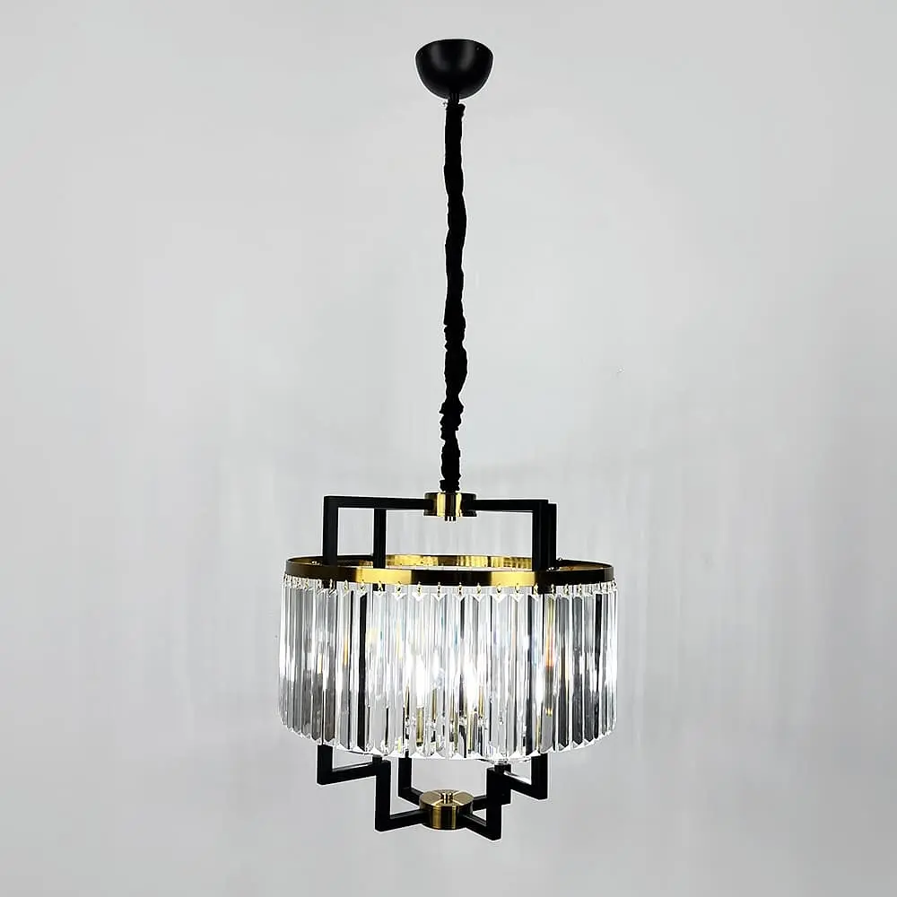 Элегантная люстра в стиле современной классики Ø 50х50 см Line F | Ст. MJ348-500 BK+CL - фото 3