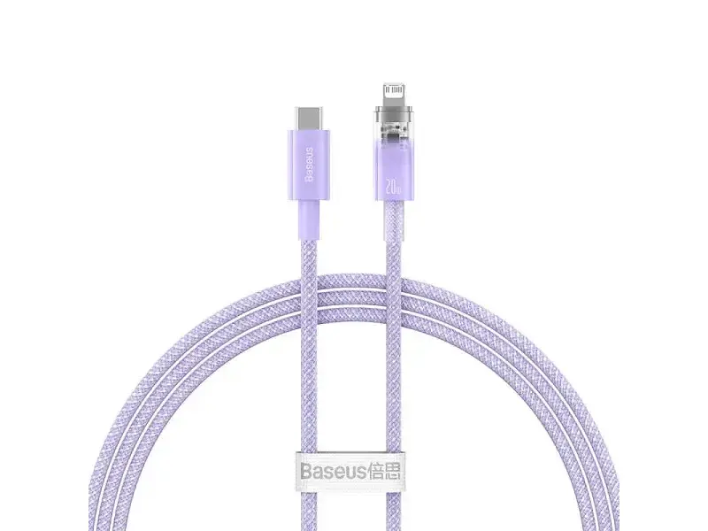 Кабель BASEUS Explorer Series Fast Charging Cable Type-C to Lightning 20W 1m Purple (CATS010205)