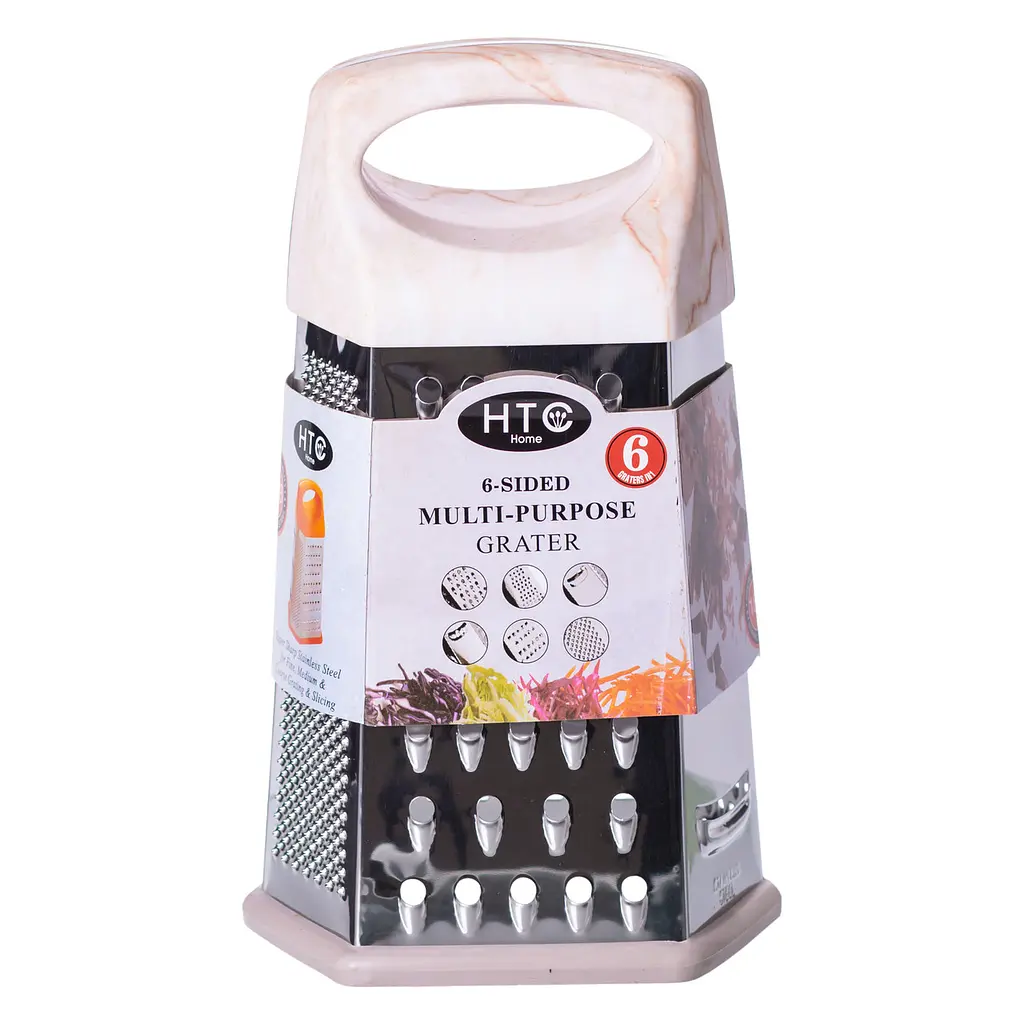 Тертка шестикутна з пластиковою ручкою 14*12*24 см Ding Lanfang HP-8-7 - фото 21