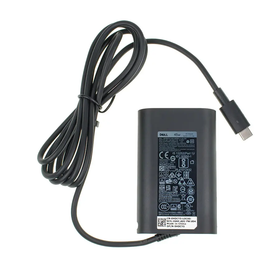 Блок живлення для ноутбука Dell USB-C 45W (20V2.25A, 15V3A, 12V3A, 9V3A, 5V2A), USB3.1/Type-C/USB-C, Black - фото 3