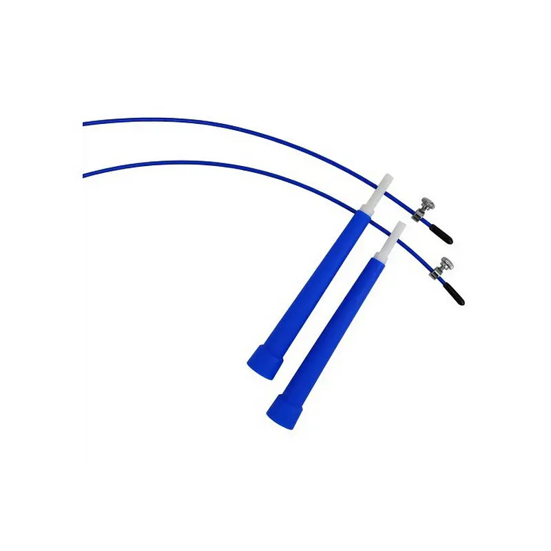 Швидкісна скакалка EasyFit Speed Cable Rope EF-2039-BL зі сталевим тросом, синя - фото 2
