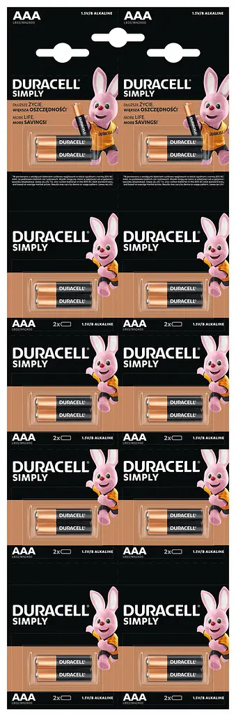 Батарейка Duracell LR03 MN2400 уп.1х2 шт. відривна (плакат 2х10) (6768608) - фото 2