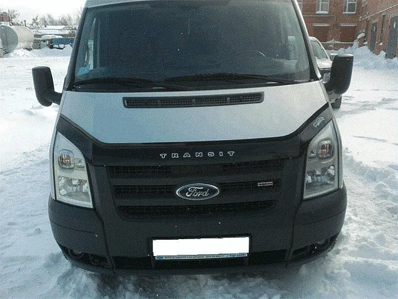 Дефлектор капоту мухобійка для Ford Transit 2007-2014 Довга Євро Кріплення (Vip Tuning) FR17 - фото 2