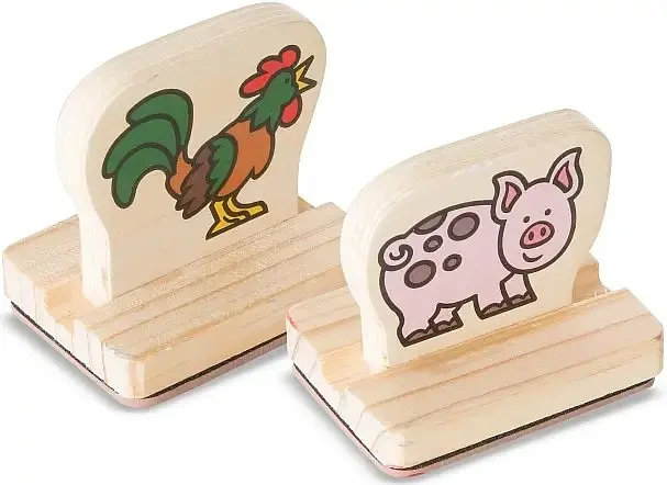 Набір для творчості Melissa & Doug Мої перші штампи Тварини ферми 8 шт. (MD12390) - фото 4