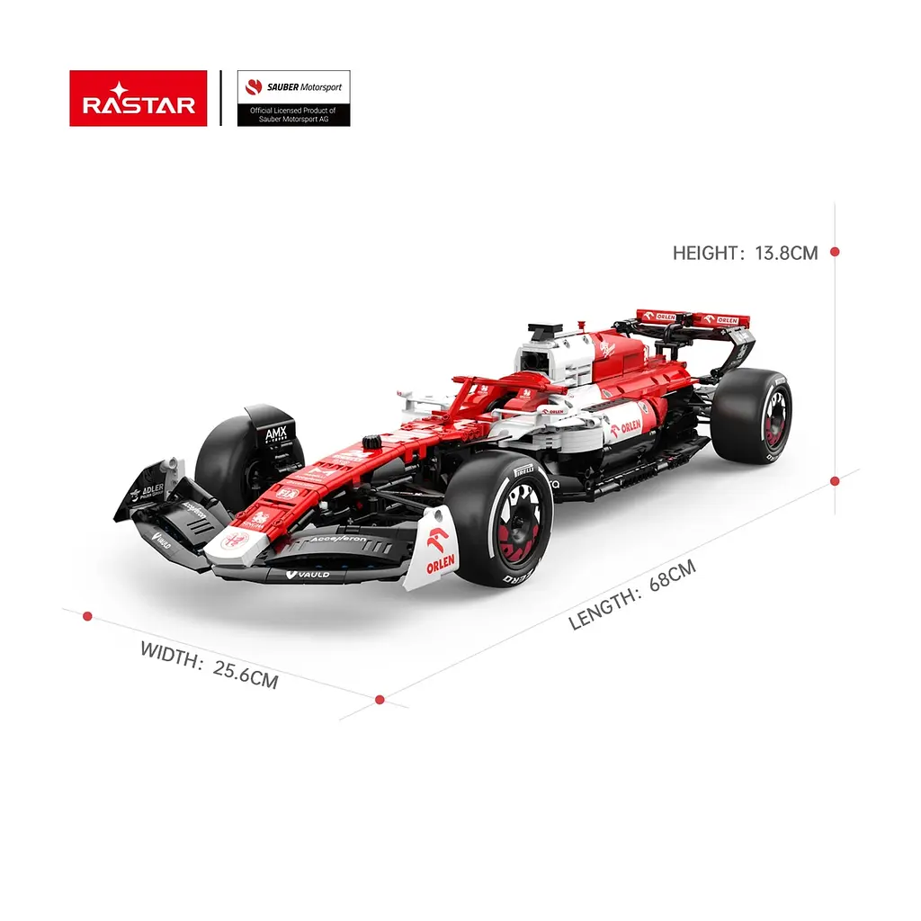 Конструктор RASTAR автомобиль Alfa Romeo F1 C42 1:8 блоки 2261 шт. красный 94410 - фото 6