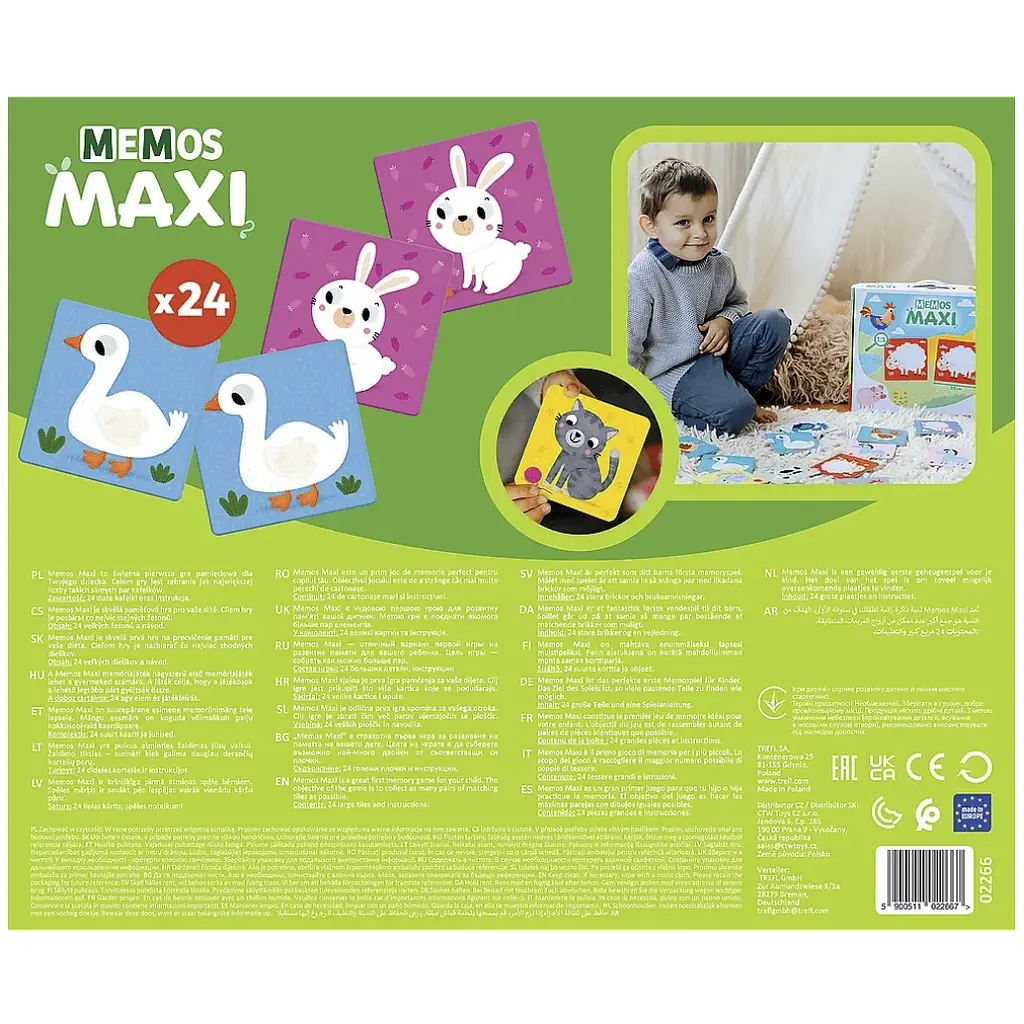 Настольная игра Trefl Memos Maxi Ферма (2266) - фото 3