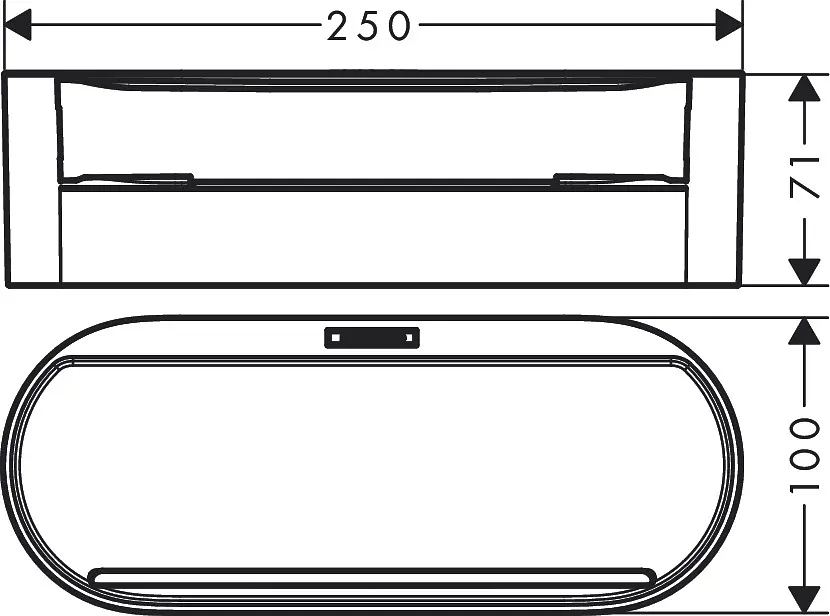 Полиця глибока Hansgrohe WallStoris 25x10x7 см Matt White 27912700, Білий матовий - фото 3