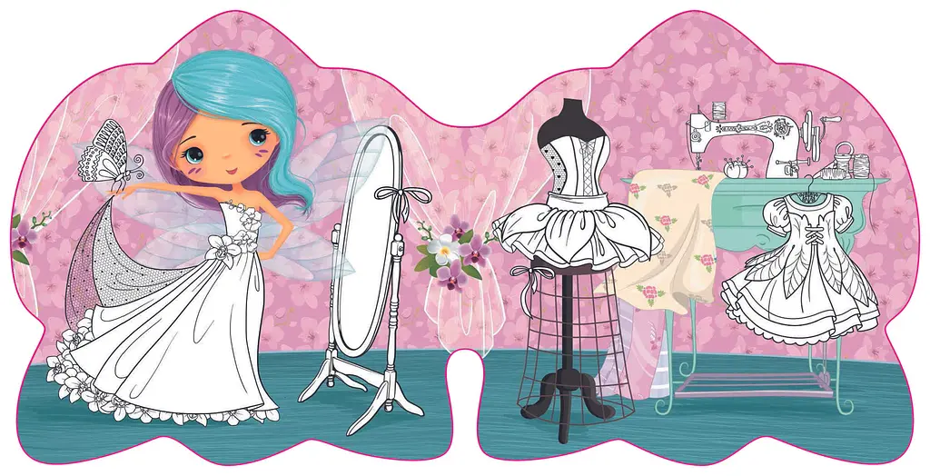 Раскраска Кристал Бук Цветочные феи Орхидея, 60 наклейок, 8 страниц (F00026966) - фото 2