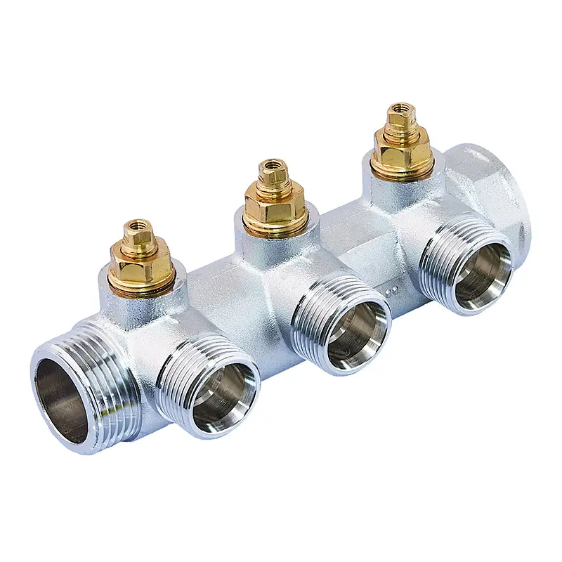 Колектор вентильний з адаптером Koer KR.1127-3 - 1"x3 - 3/4 Ways (євроконус-площина) KR4947 - фото 2