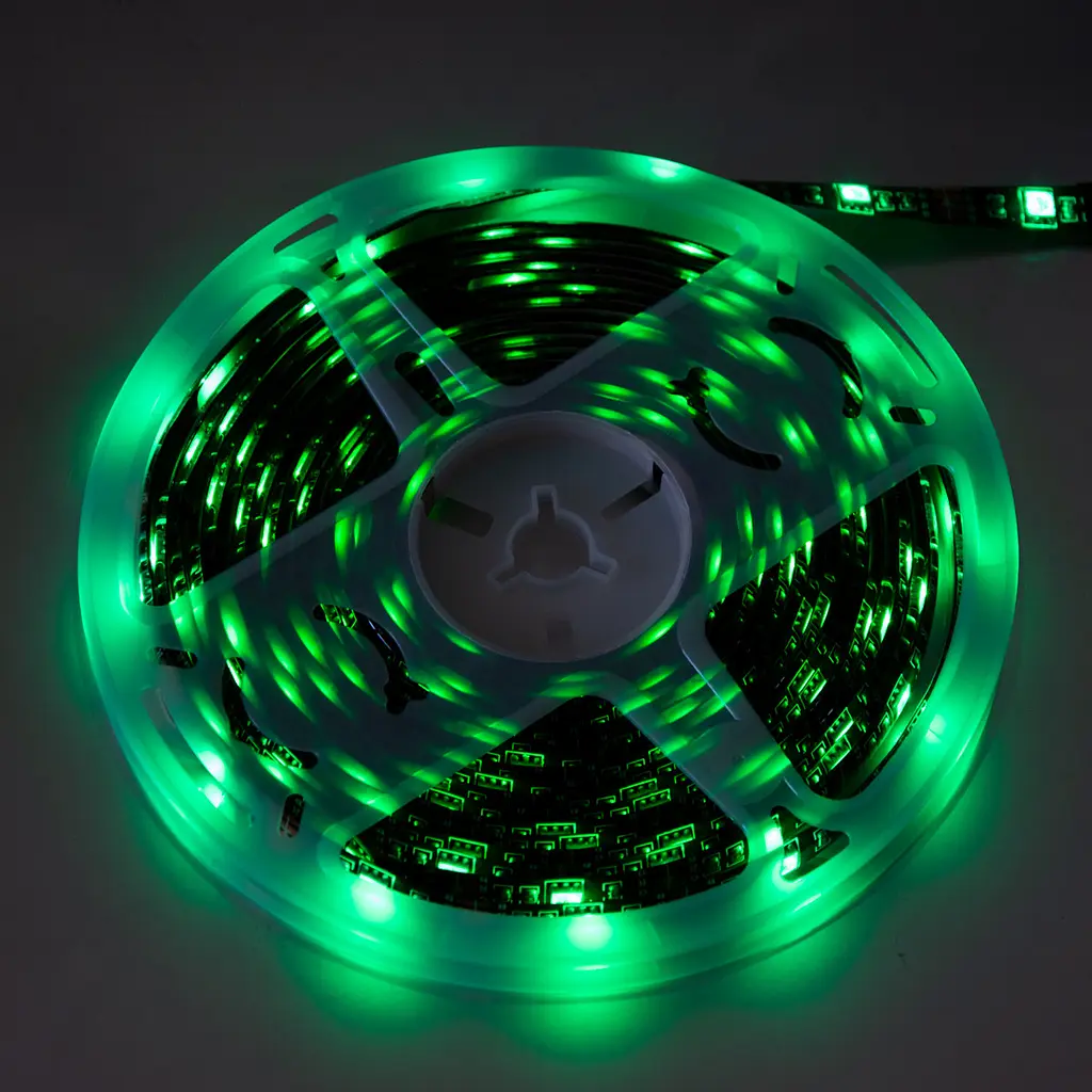 Светодиодная лента 5м разноцветная полоса RGB Bluetooth 5050 MEIQ-IT RGB strip light - фото 8