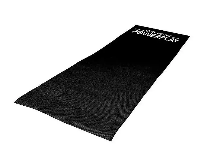 Килимок для йоги та фітнесу PowerPlay 4010 PVC Yoga Mat Чорний (173x61x0.6) (PP_4010_Black_(173*0,6)) - фото 4