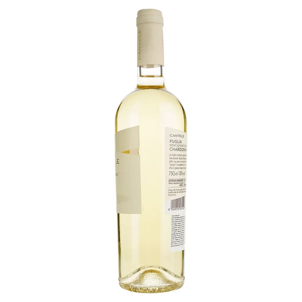 Вино Cantele Chardonnay, белое, сухое, 0,75 л - фото 2
