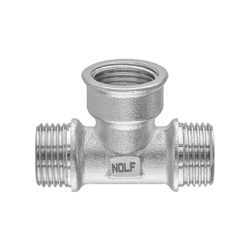 Трійник Nolf Nfc.T06MFM-N-1/2"MFM нікельований NF3100 - фото 2