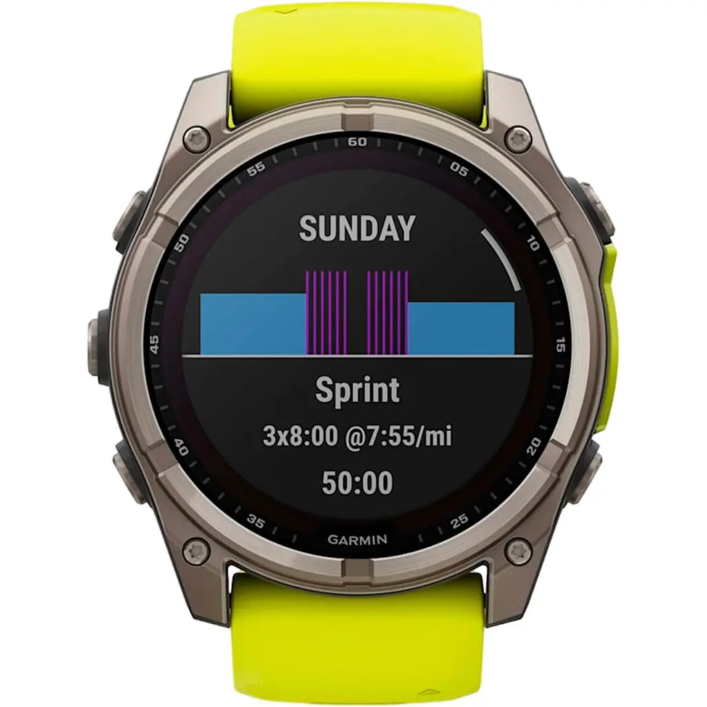 Смарт-годинник Garmin Fenix 8 Solar Sapphire 51mm Titanium with Amp Yellow/Graphite Silicone Band (010-02907-20) [116854] - фото 7