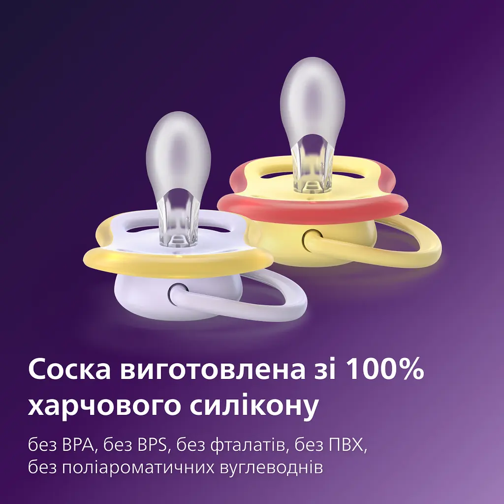 Пустышка Philips Avent Ultra Air 0-6 мес. 2 шт. (SCF087/04) - фото 2