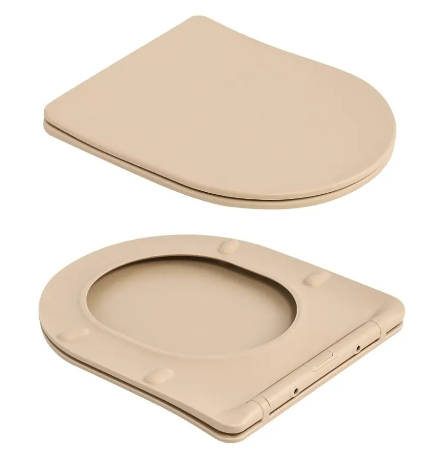 Унітаз підвісний Qtap Robin Ultra Quiet, Beige, з сидінням Slim Duroplast / Soft-close / Quick Release QTROB26SB48997 - фото 7