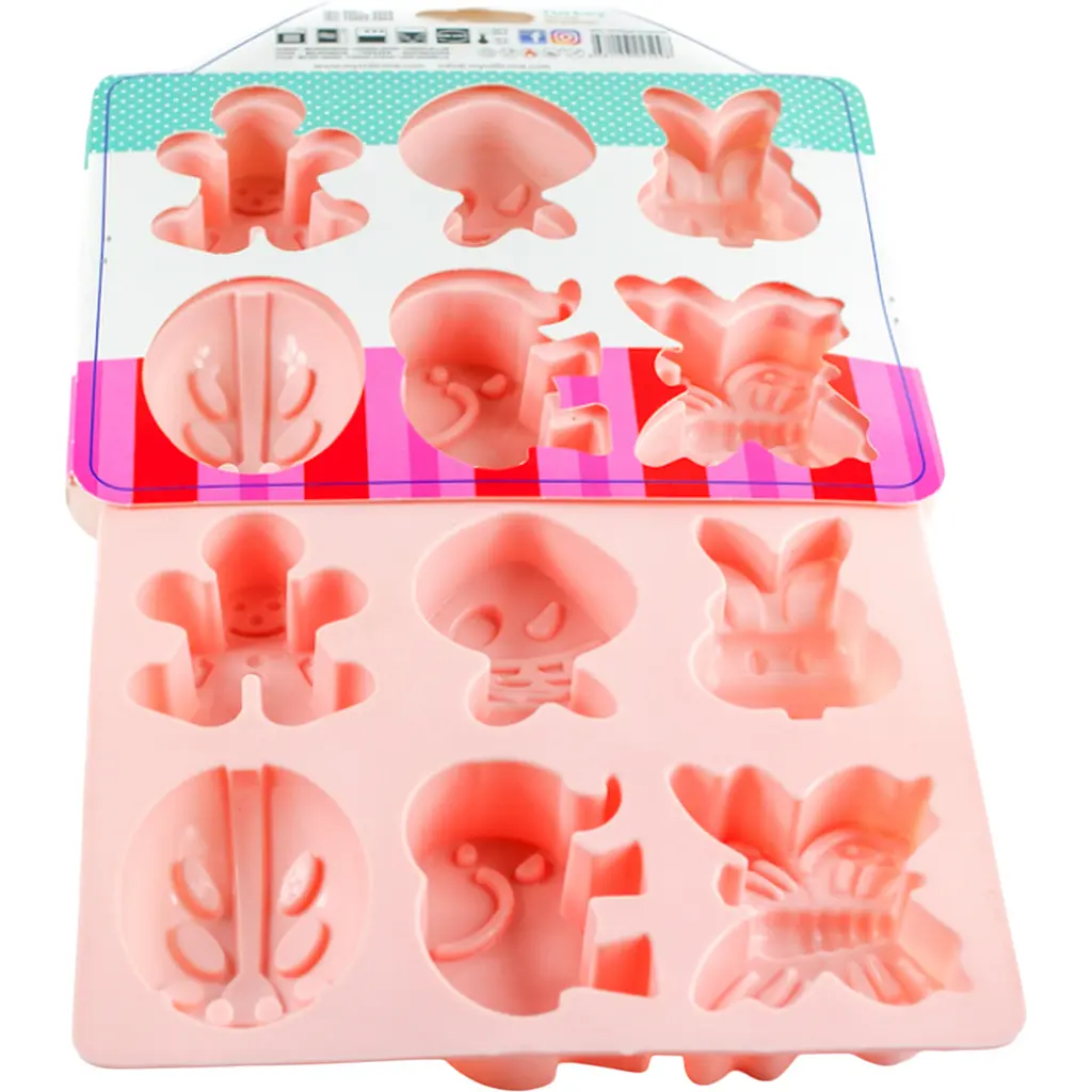 Форма силиконовая Mys Silicone Звери 12 отделов 19.5х34х4 см в ассортименте (45098) - фото 5