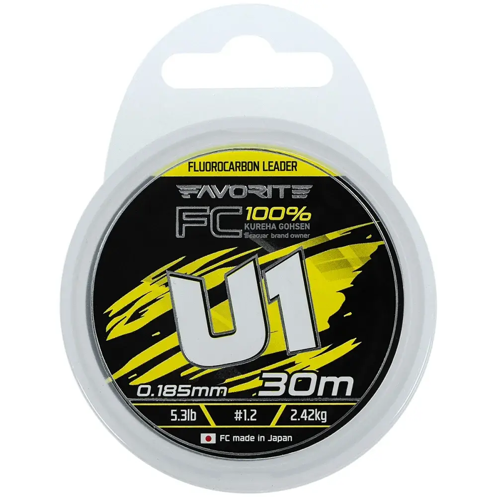 Флюорокарбон Favorite U1 FC 30 м 1.2/0.185 мм 5.3 lb/2.42 кг - фото 2