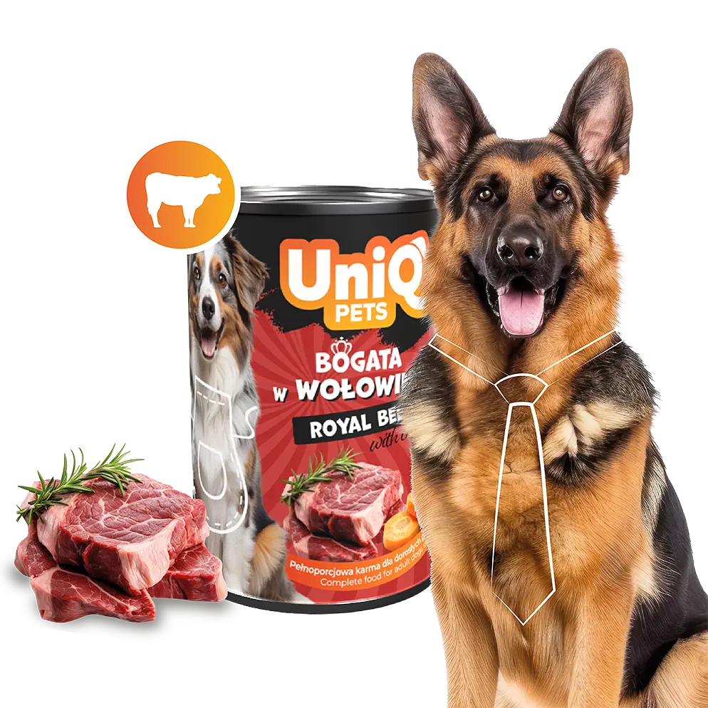 Консерви для собак UNIQ PETS DOG WET FOOD ROYAL BEEF з яловичиною, 375 г - фото 3