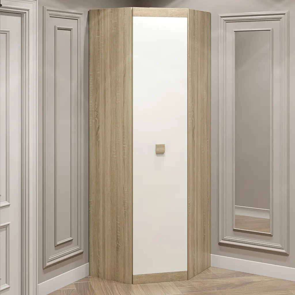 Шафа кутова однодверна Еверест Соната-700 Дуб сонома/Білий (DTM-2314) - фото 3