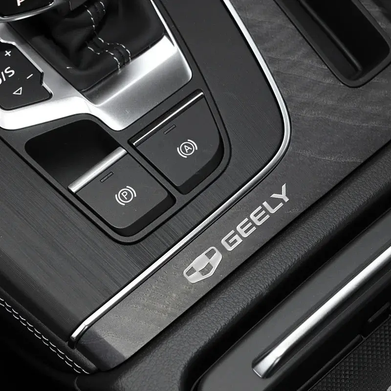 Наліпка з логотипом GEELY метал, на клейкій стрічці 1шт (універсальна) - фото 2