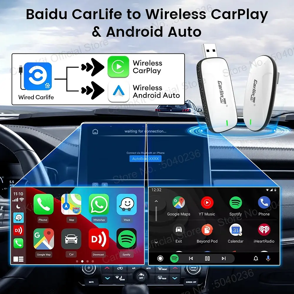 Адаптер CarlinKit X2CA для китайських автомобілів з Baidu Carlife на CarPlay/Android Auto - фото 12