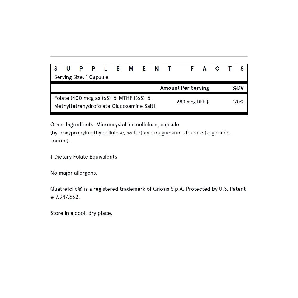 Метілфолат Jarrow Formulas Methyl Folate 400 мкг 60 капсул - фото 2