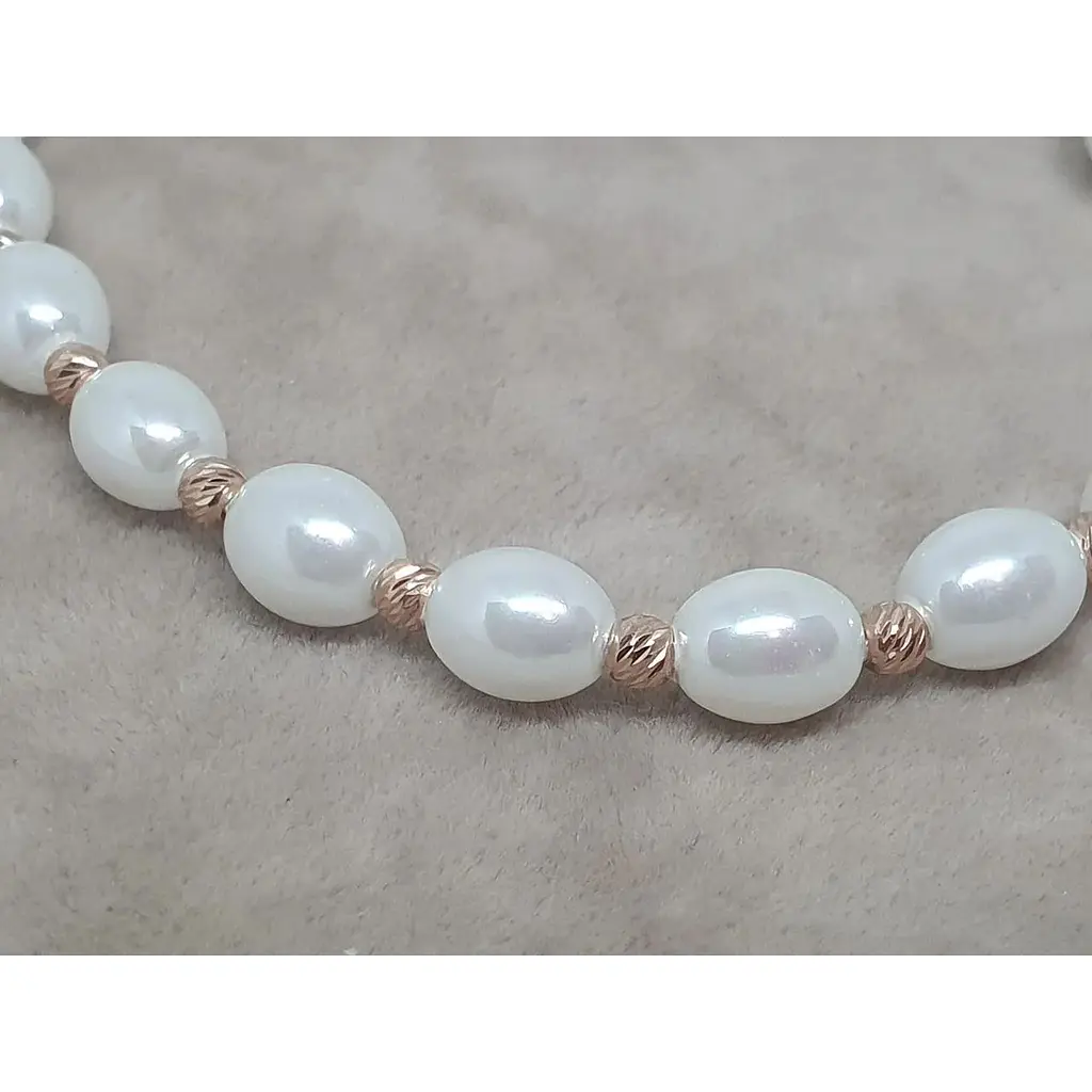 Браслет Favoritum з текстилю із вставками золота та перлів. 9237_1/М - фото 2