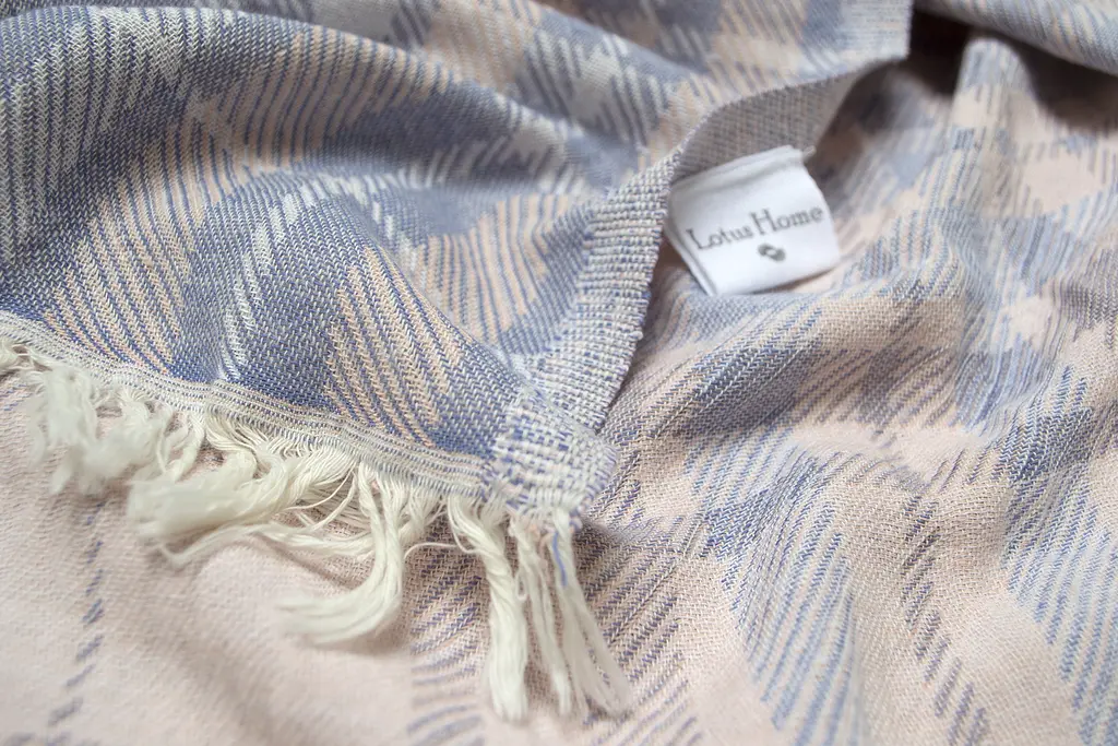 Покрывало Lotus Home - Checked Caledonia голубой 190x225 - фото 4