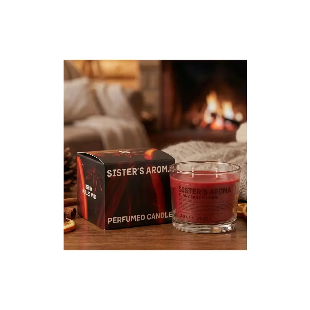 Ароматична свічка Sister's Aroma Berry Mulled Wine 150 г (4820227786350) - фото 2