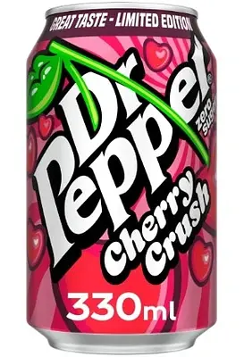 Газований напій Dr Pepper Cherry Crush Limited Edition zero sugar 330 мл