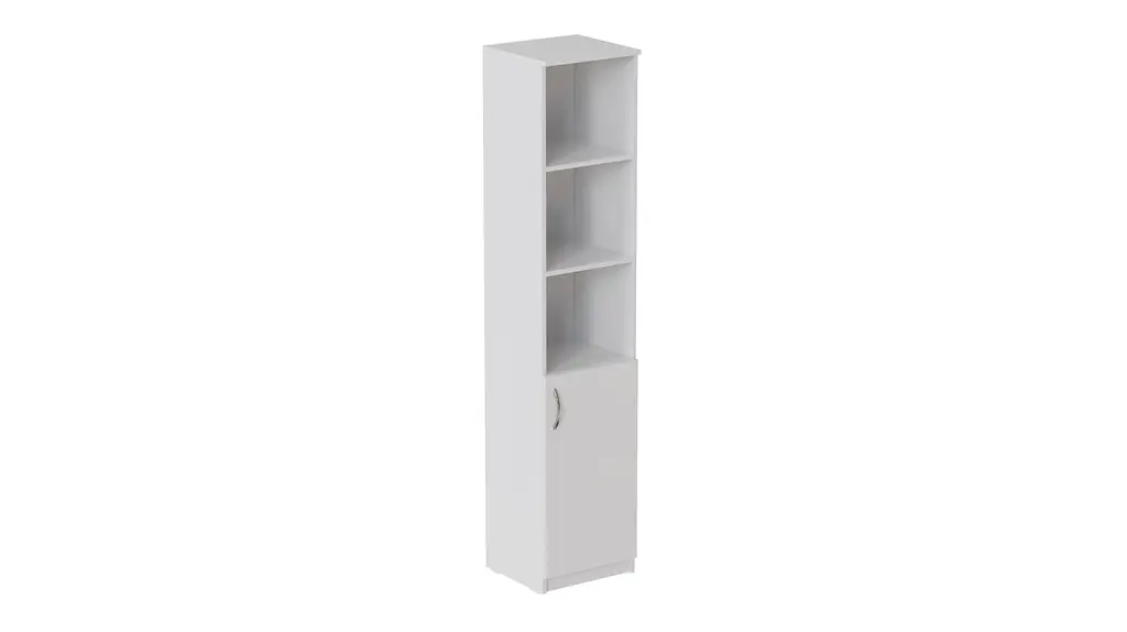 Пенал Анжело Ferrum-decor на 4 полиці з 1 дверима 1900x400x380 ДСП Білий 16 мм (FRD-104911) - фото 2