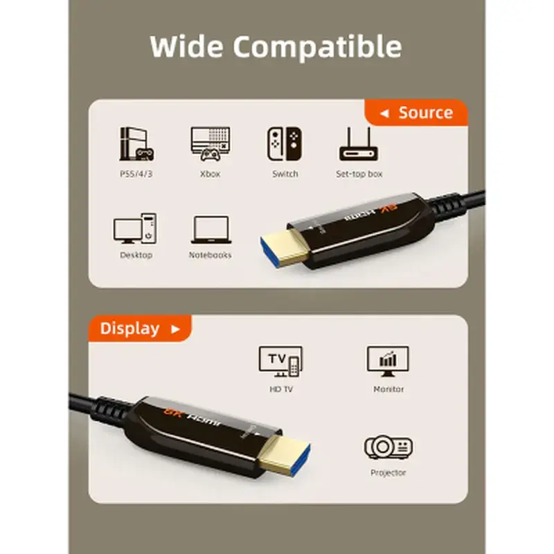 Кабель мультимедійний HDMI M to HDMI M 100.0m V2.1 AOC Cabletime (CA914555) - фото 2