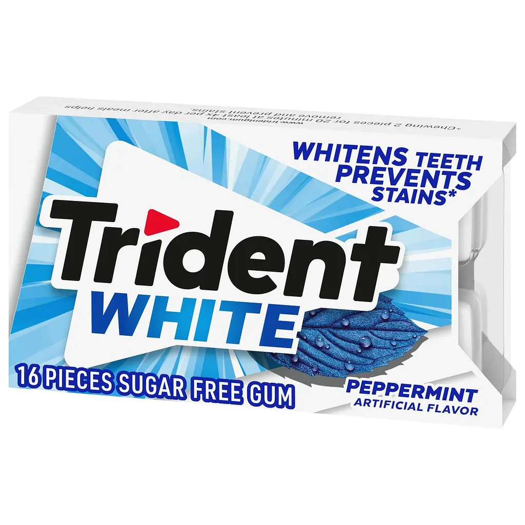 Блок жувальних гумок Trident White Peppermint Sugar Free Gum 9шт - фото 2