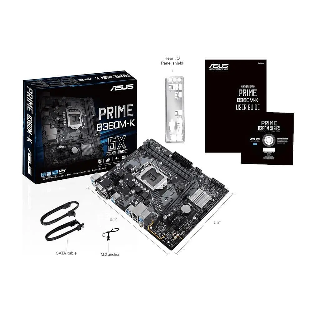 Материнська плата ASUS Prime B360M-K (Prime B360M-K) (Socket 1151 v2, Intel B360, Micro-ATX) Б/в - фото 4