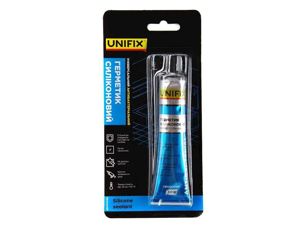 Герметик силіконовий UNIFIX 50г універсальний тюбик
